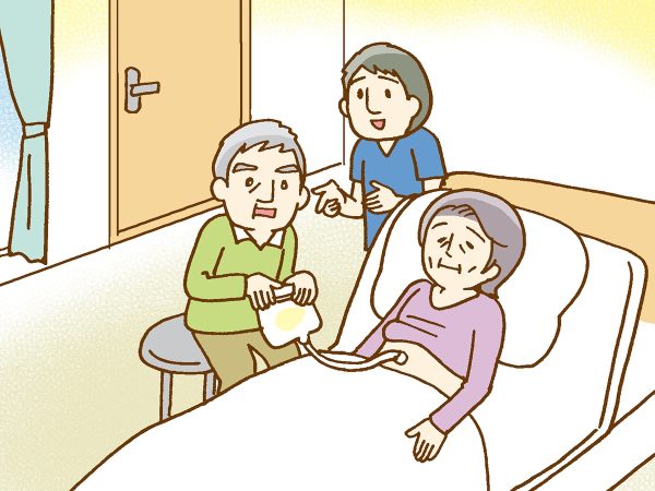 訪問看護にて胃瘻の対応するご家族